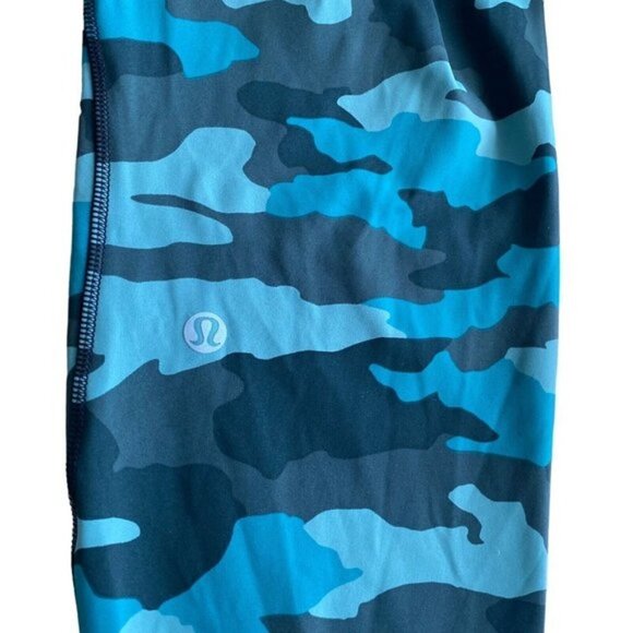 Lululemon Base Pace High-Rise Running Tight 25" Camo Tidewater Blue Teal US 14 - Picture 8 of 9
